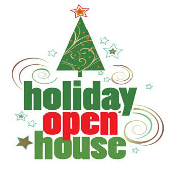 Festive invitation to a holiday open house. 