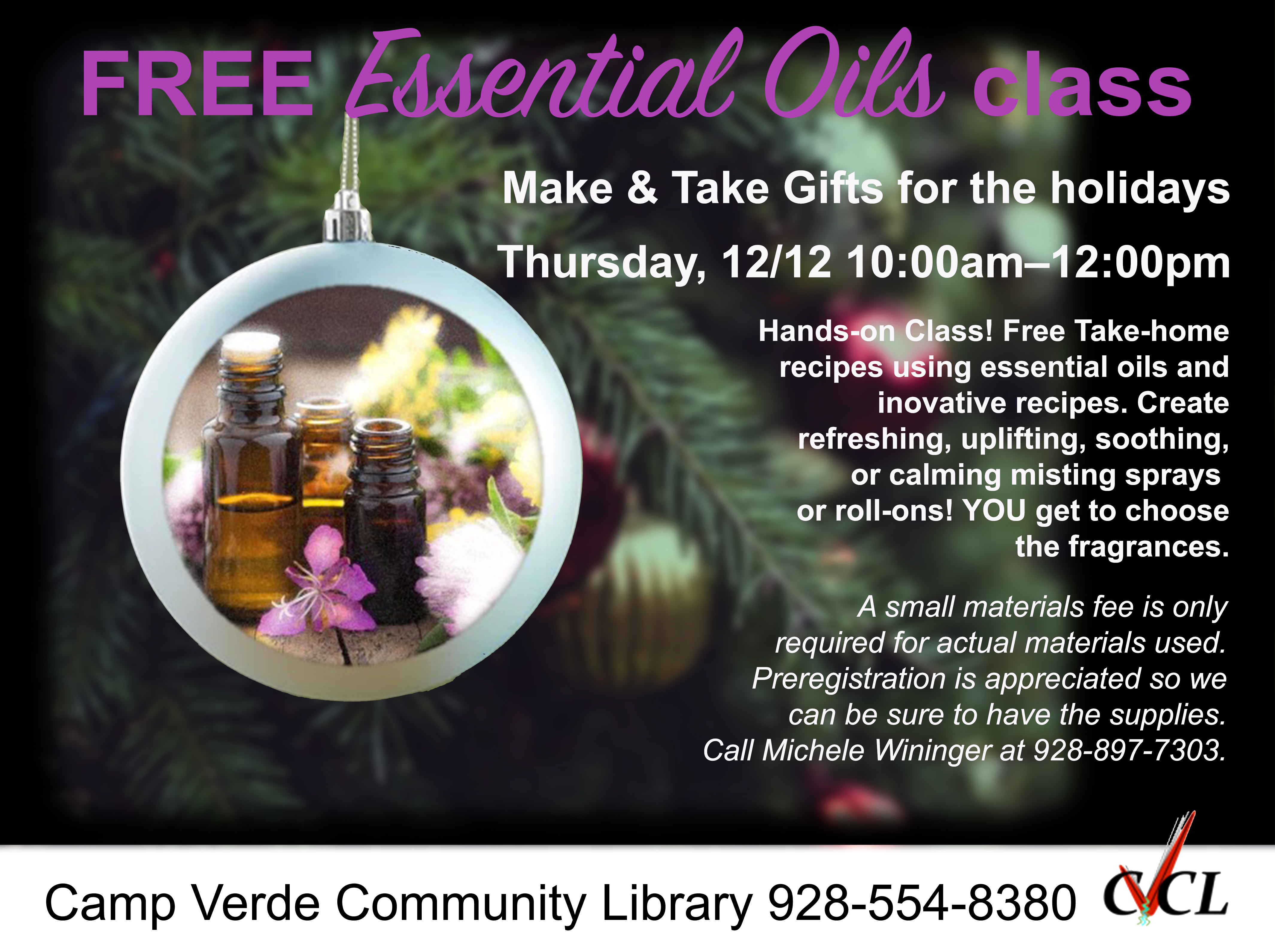 Essential Oils Holiday flyer
