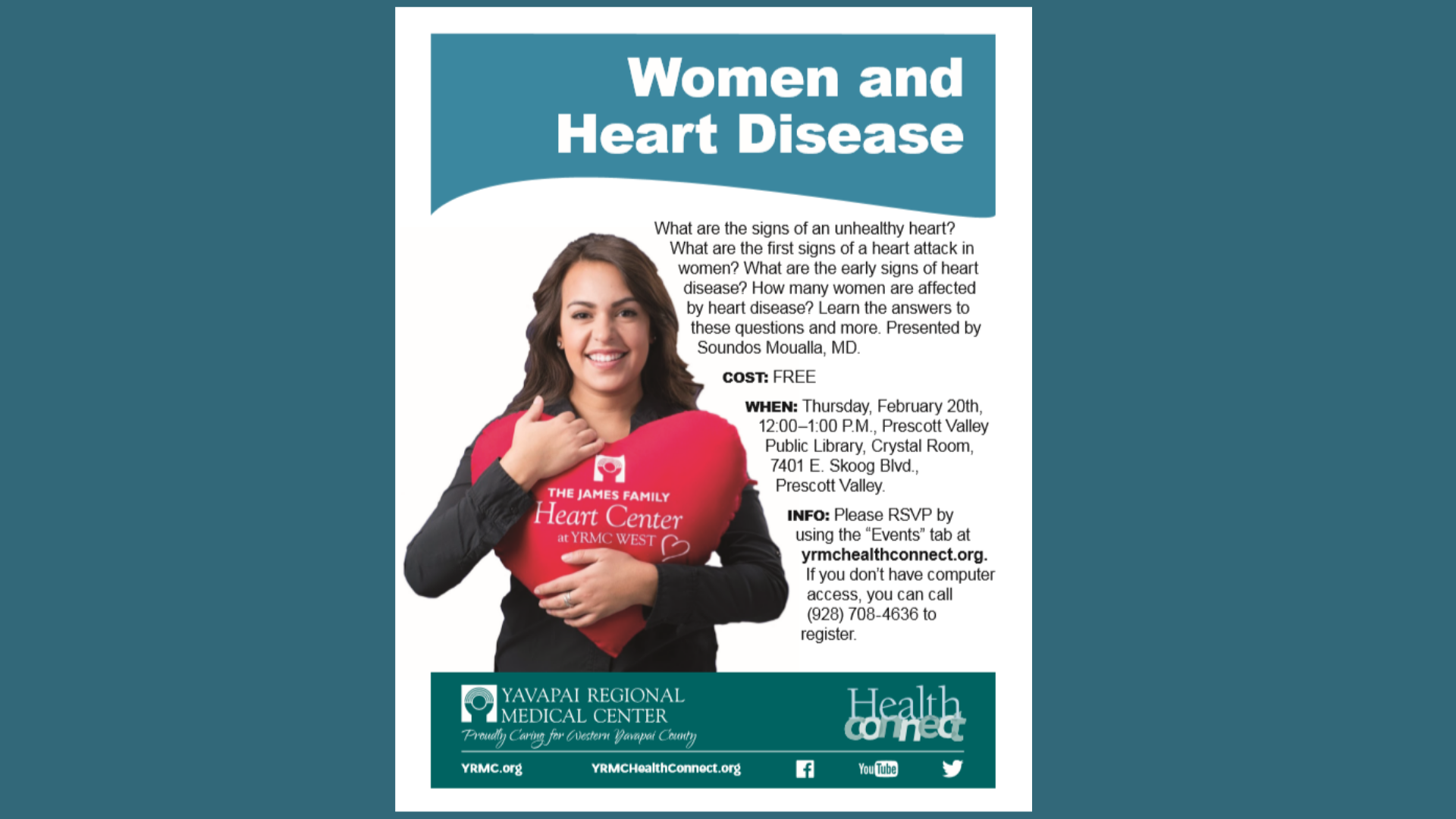 YRMC Program ‘Women and Heart Disease’ - Registration Required 