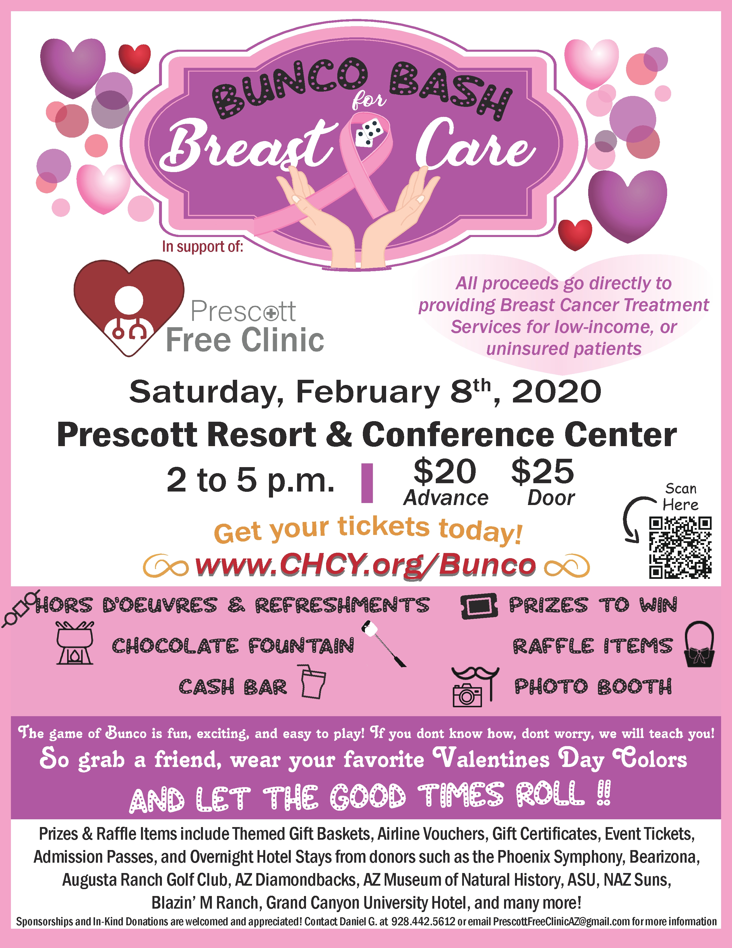 Bunco Bash for Breast Care flyer