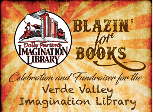 Flyer for Blazin' for Books fundraising event, February 23rd. 