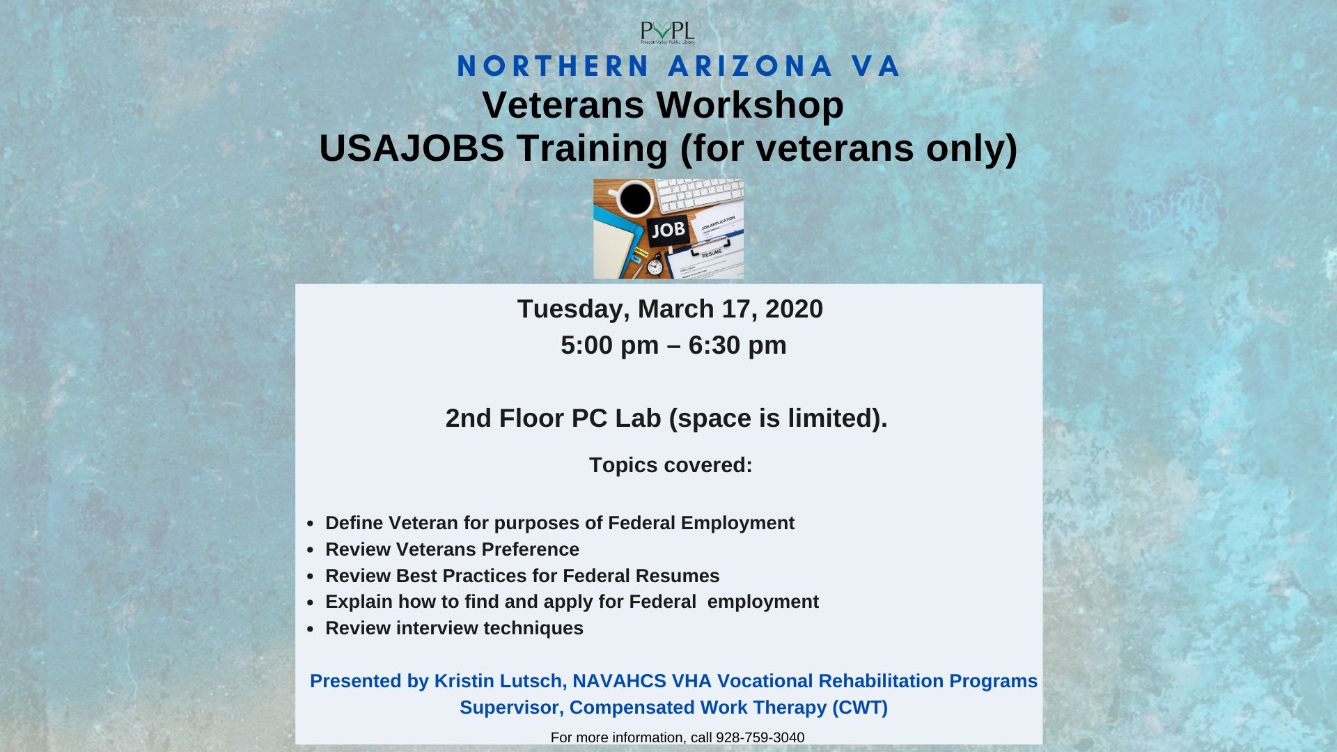 Veterans Workshop – USA Jobs Training (Veterans Only)