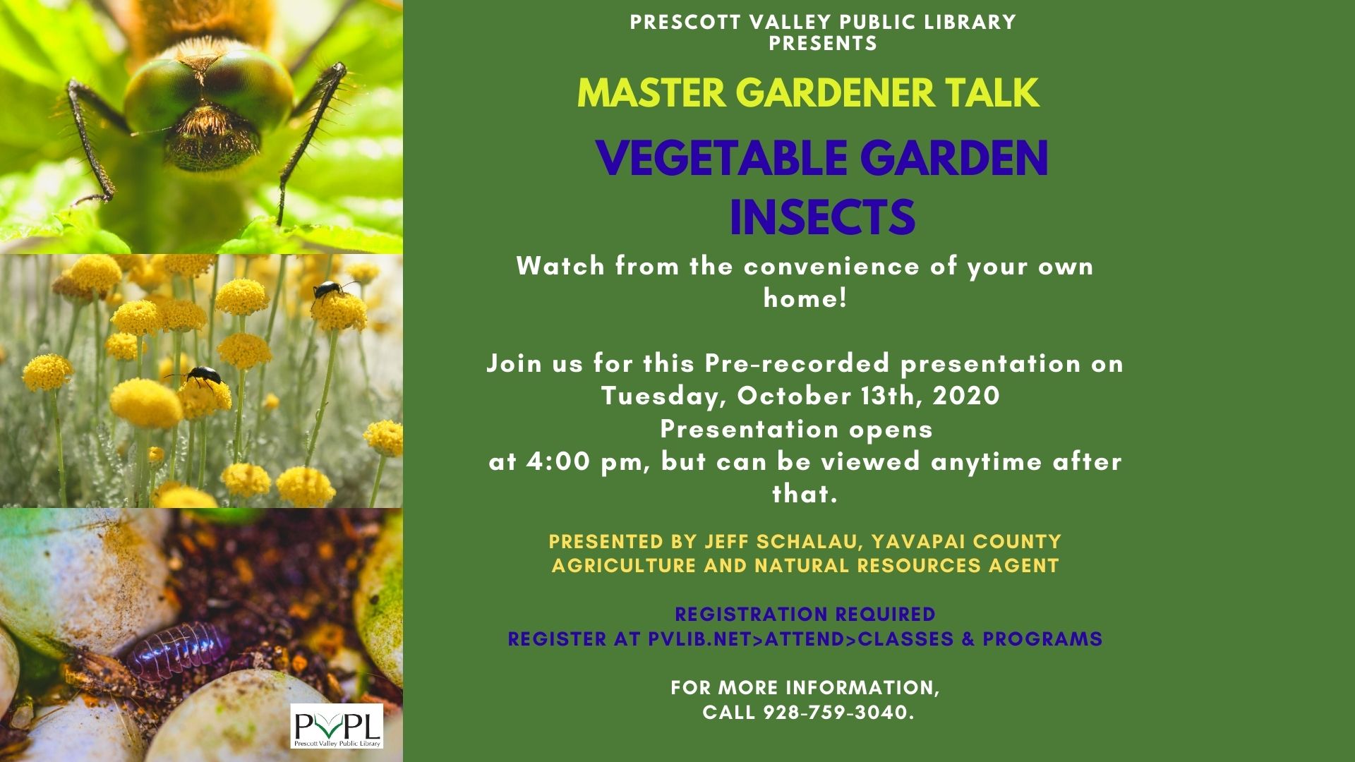 October Master Gardener: Vegetable Garden Insects – Registration Required