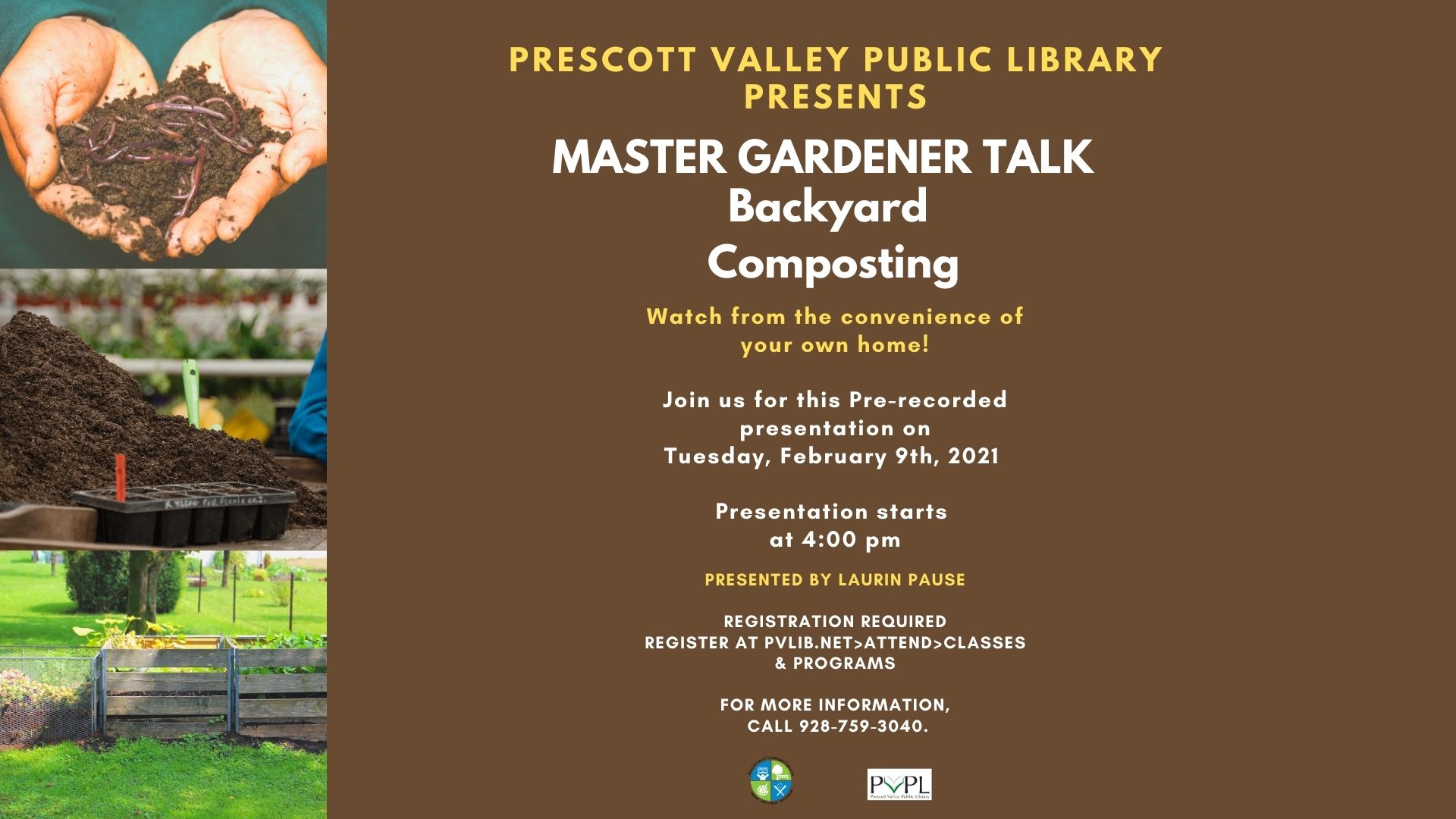 February Master Gardener: Backyard Composting – Registration Required – Virtual Pre-recorded