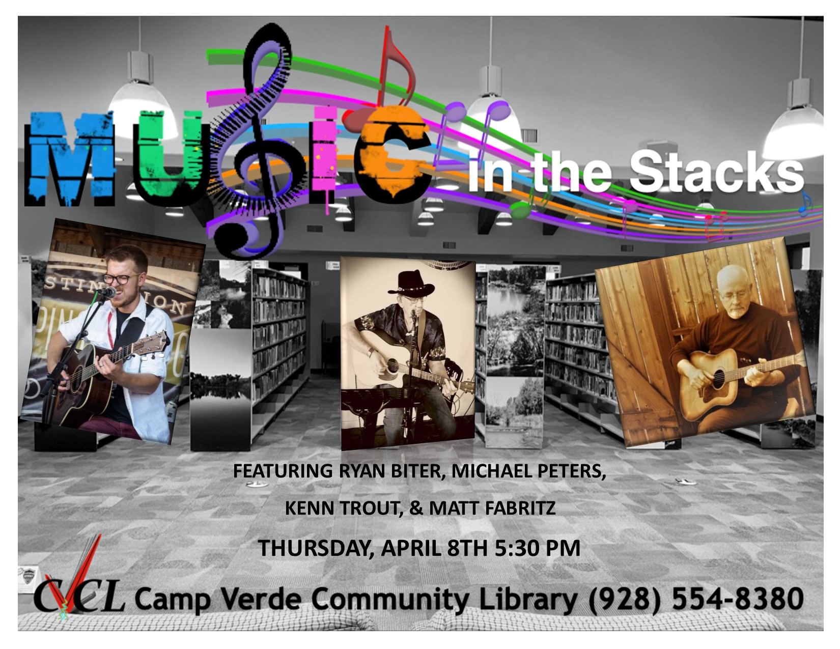Music in the Stacks flyer