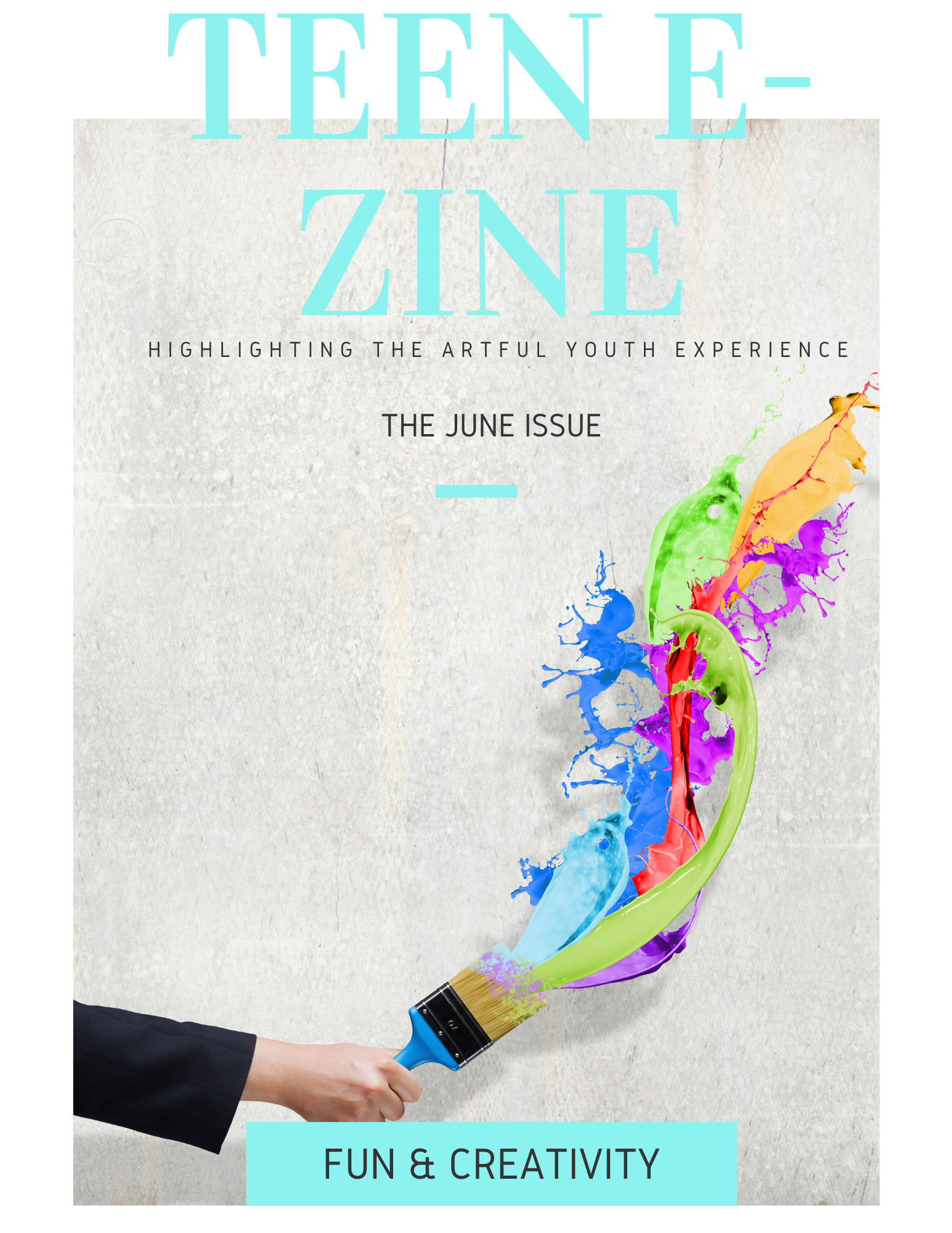 June E-Zine Cover; theme: fun & creativity
