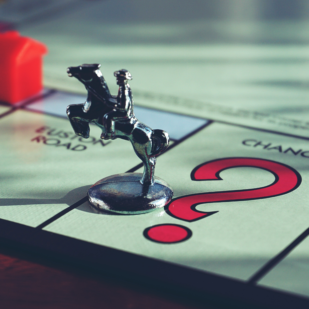 Photo of Monopoly board game.