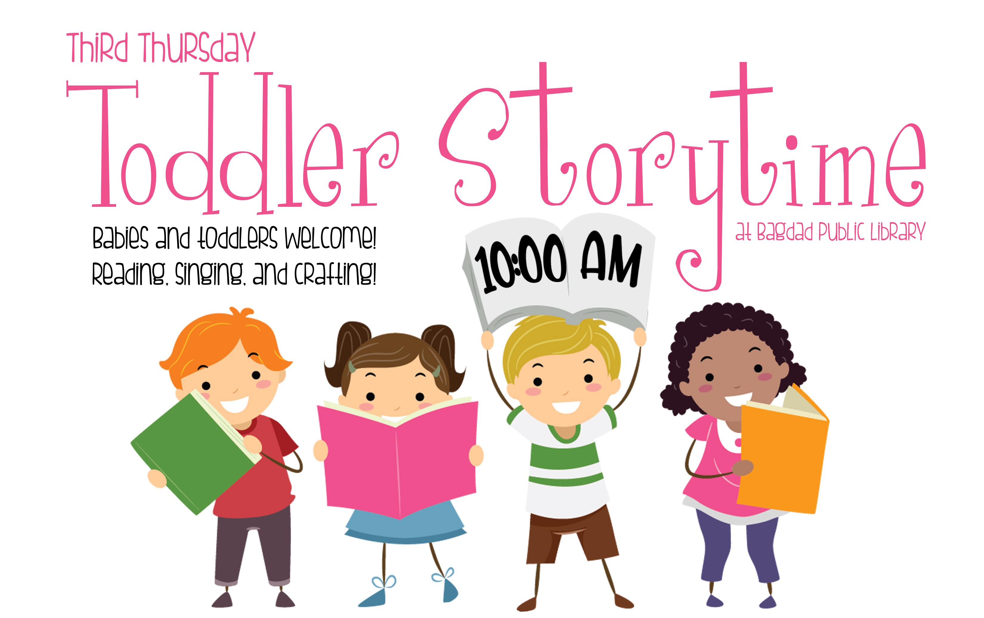Toddler Storytime 10am (Third Thursday of each month) 