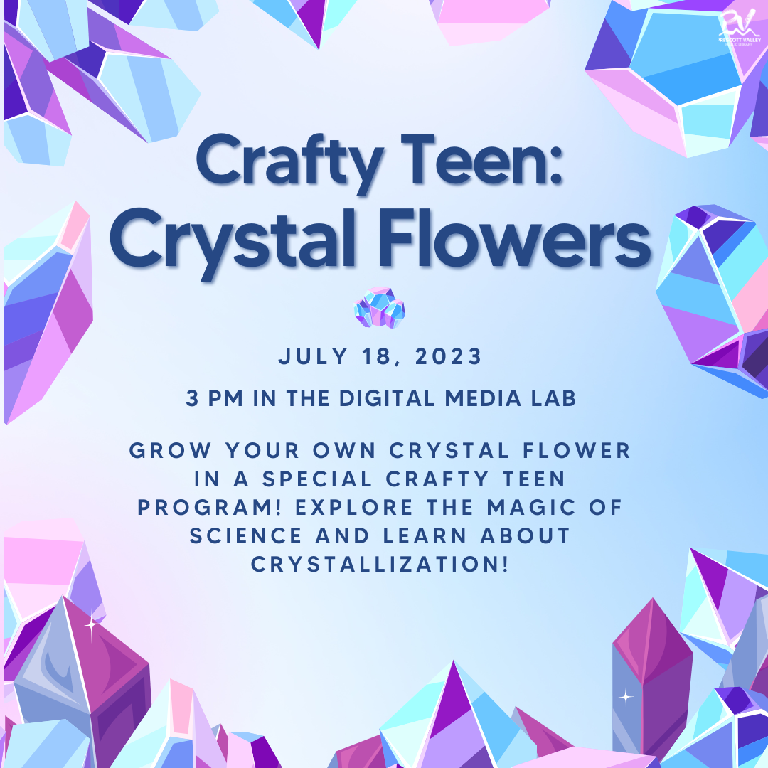 Crystal Flowers Poster with background of big diamonds