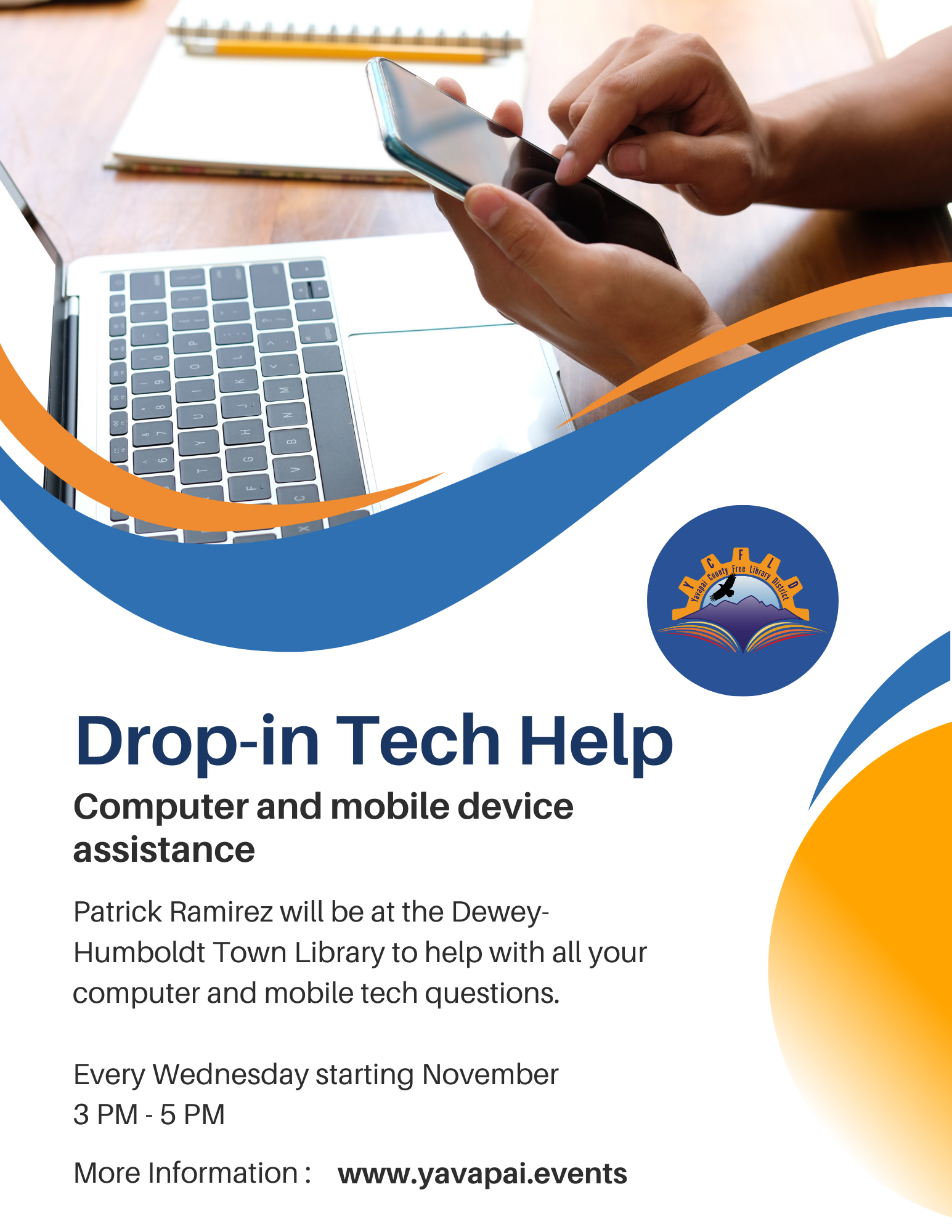 Drop-In Tech Help flyer
