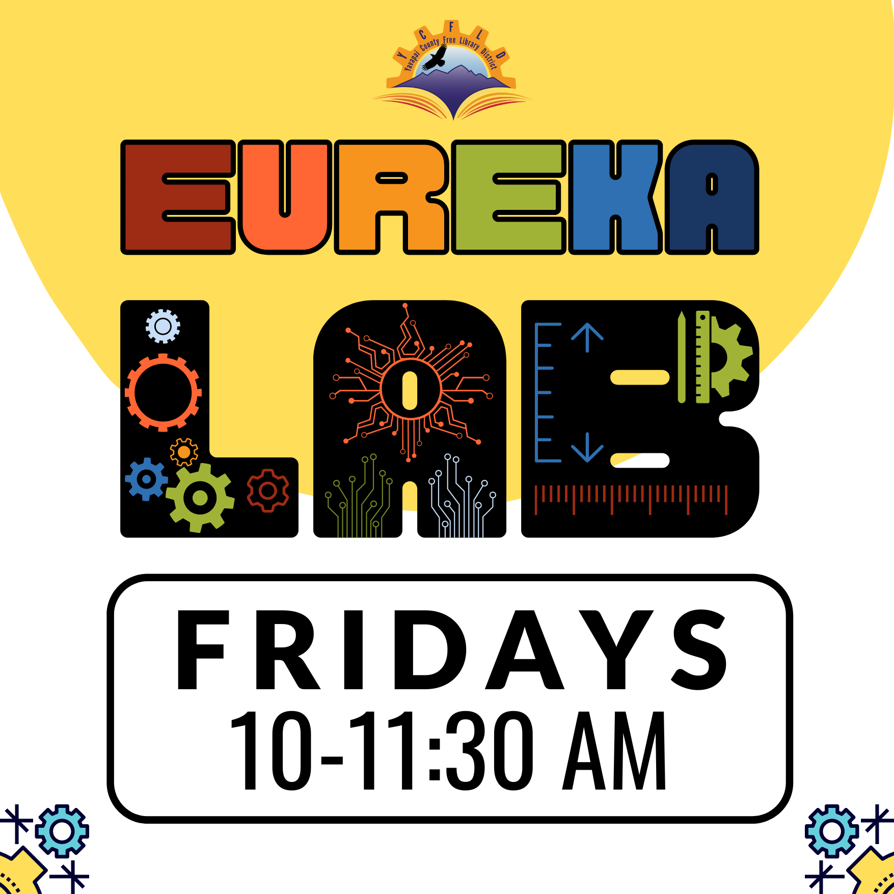 Eureka Lab 1, Fridays 10:00-11:30am