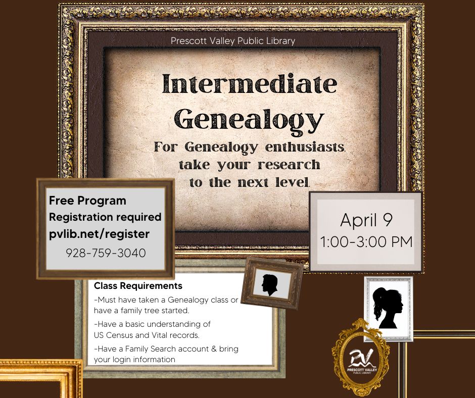 April 9th, 2024 Intermediate Genealogy class