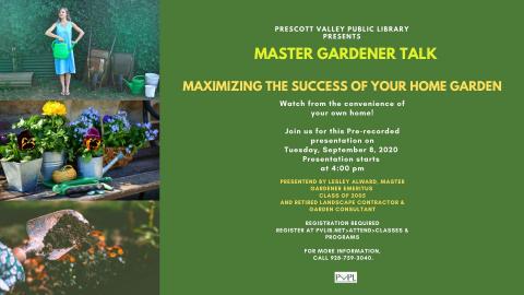 September Master Gardener: Maximizing the Success of Your Home Garden