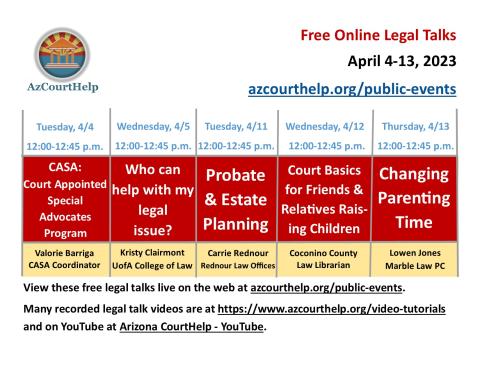 poster of legal talks