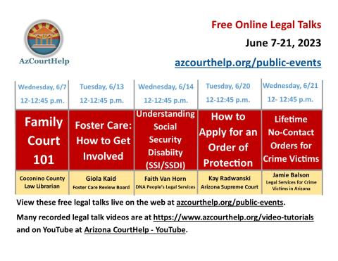 poster of legal talks