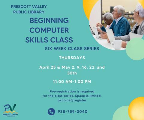 beginning computer skills class April