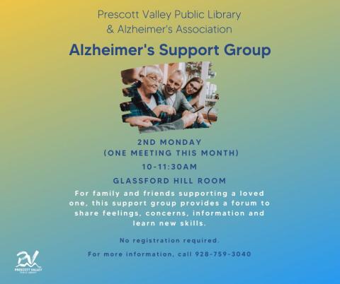 Alzheimer's Support Group May 13th, 2024