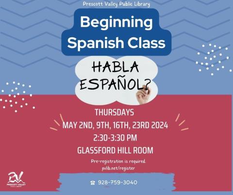 beginning Spanish class on Thursdays