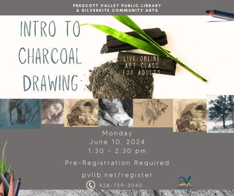 June 10th Silverkite Intro to Charcoal Drawing