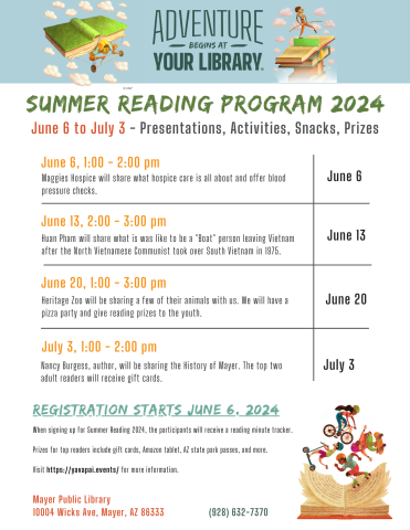 Mayer Public Library Summer Reading 2024