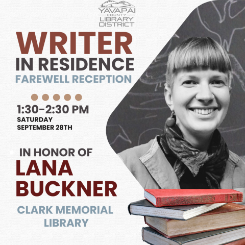 Writer in Residence Farewell Reception Flyer