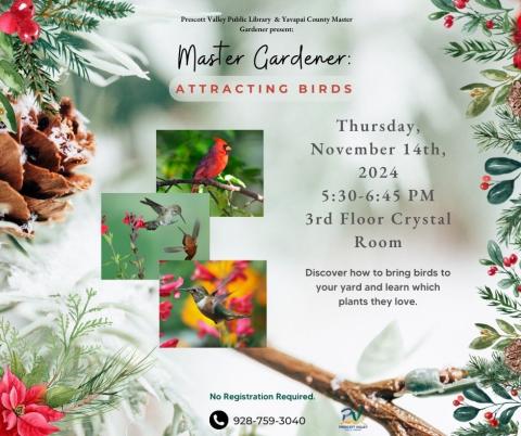 event poster with pictures of common AZ birds