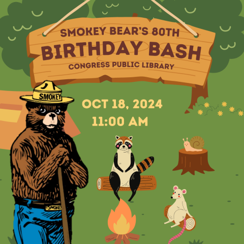 Smokey Bear Coming to Congress Public Library