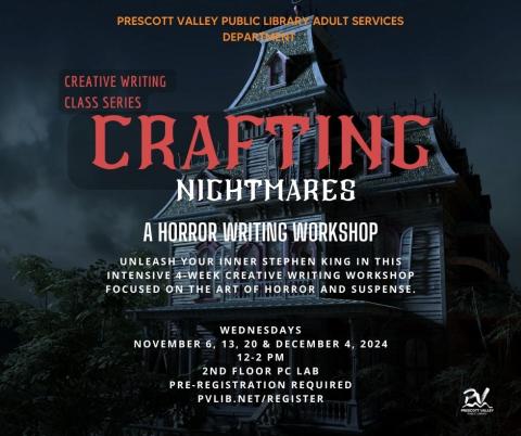 event poster with dark ominous house in background