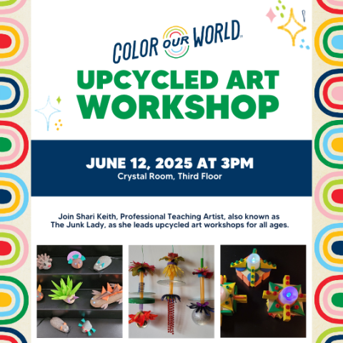 Upcycled Art Workshop Poster