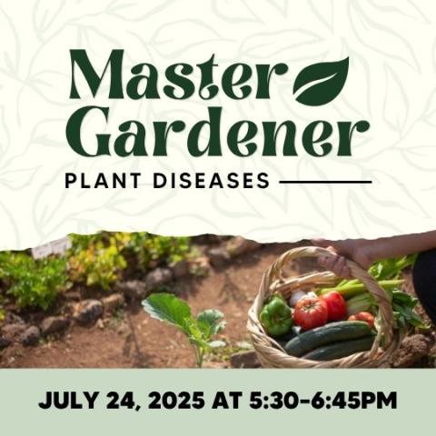 event poster with plants