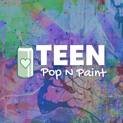 Pop N Paint Poster with background looking like paint.
