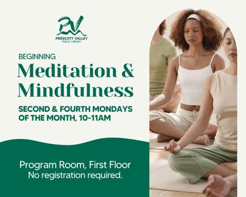 event poster with people meditating