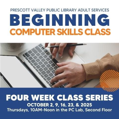 event poster with laptop