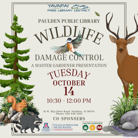 Wildlife Damage Control, Tuesday October 14, 10:30am - 12:00pm