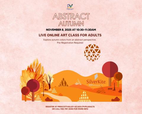 event poster with abstract landscape