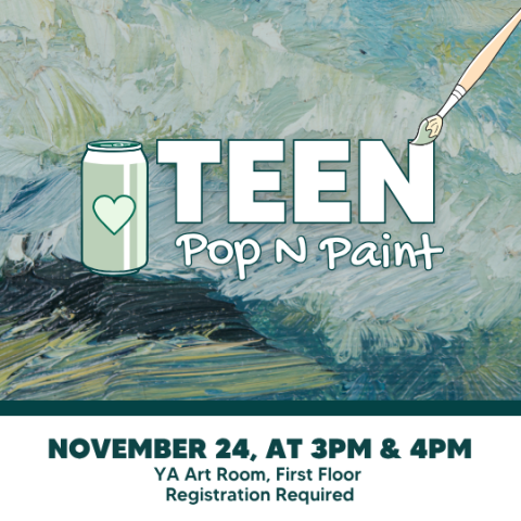 Pop N Paint Poster with background looking like paint.