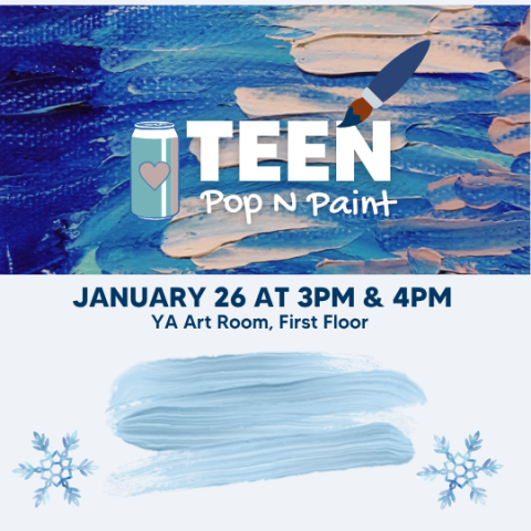 Pop N Paint Poster with background looking like paint.
