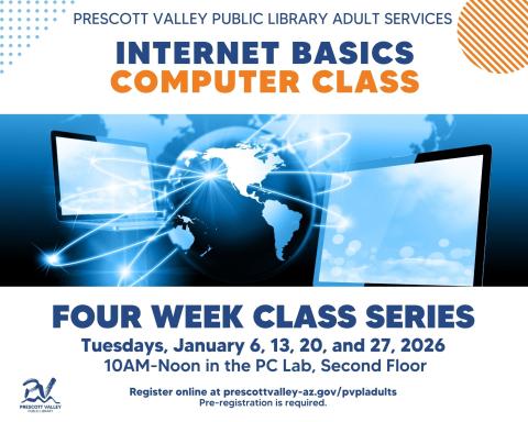 event poster with photo of a projected earth with laptops and arrows pointing around the globe