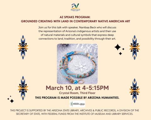 event poster with beaded bracelet