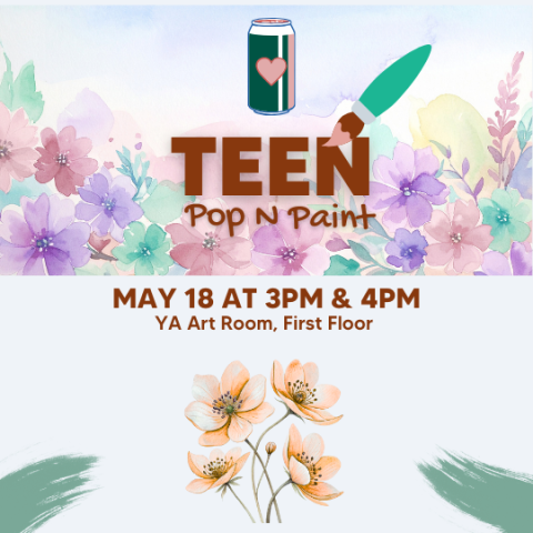 Pop N Paint Poster with background looking like paint.