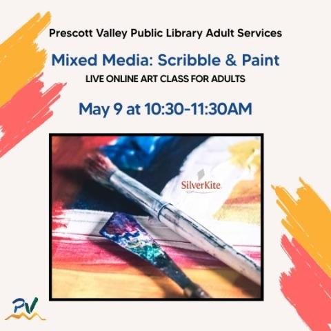 event poste with paint and paint brushes