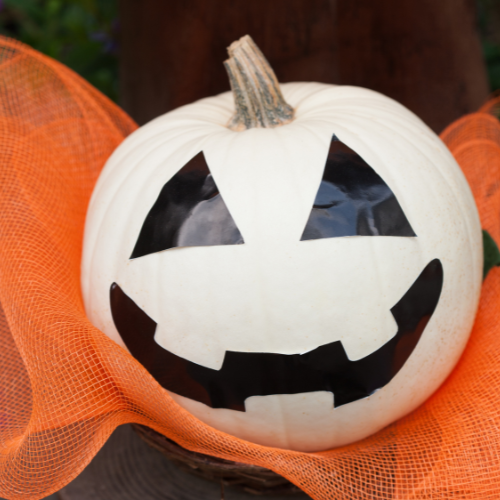 Picture of white Halloween pumpkin