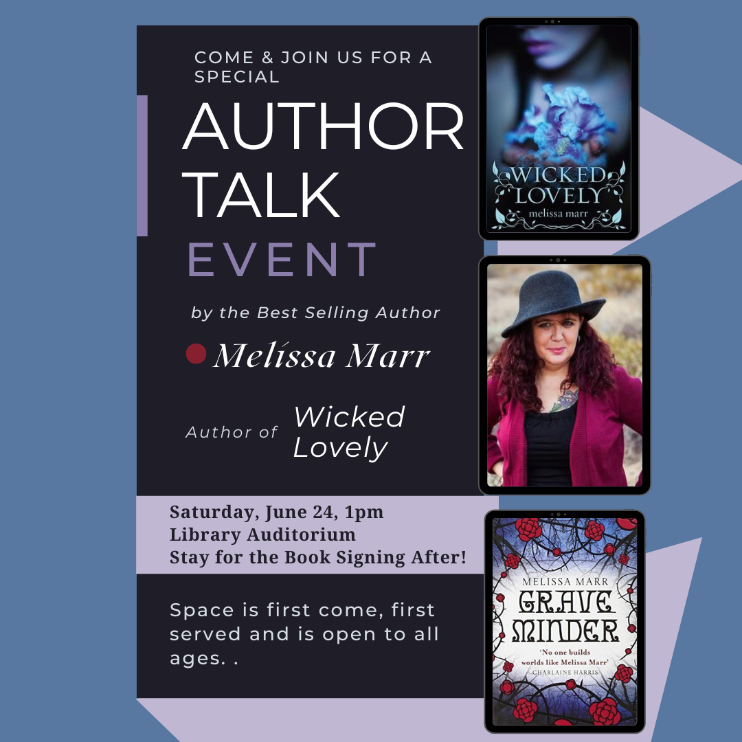 Photo of Melissa Marr and book covers