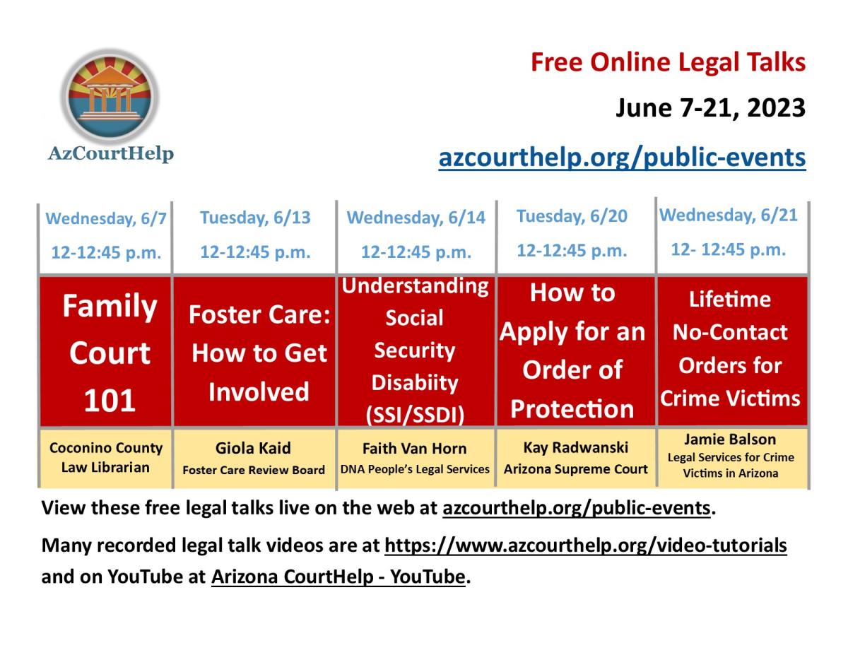 poster of legal talks