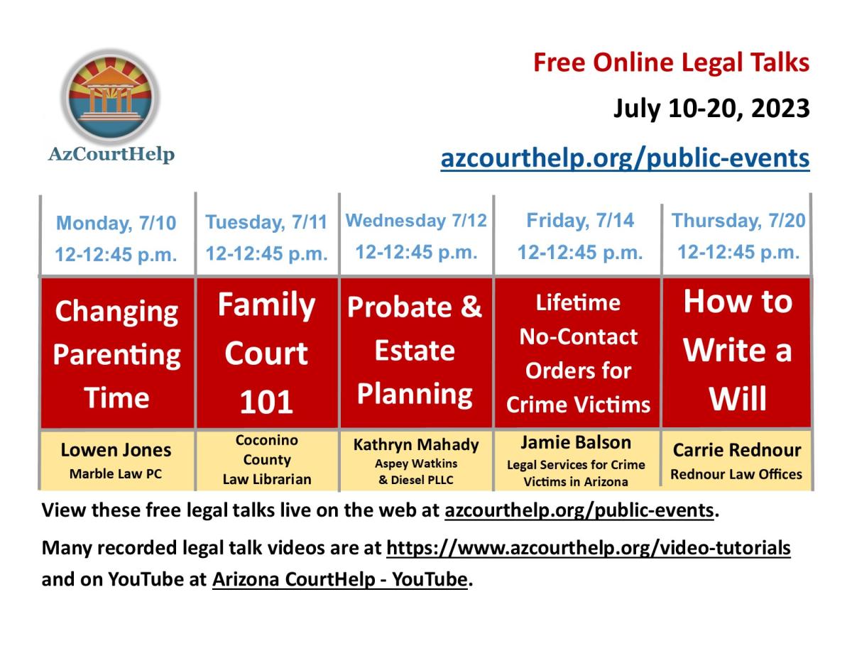 poster of legal talks