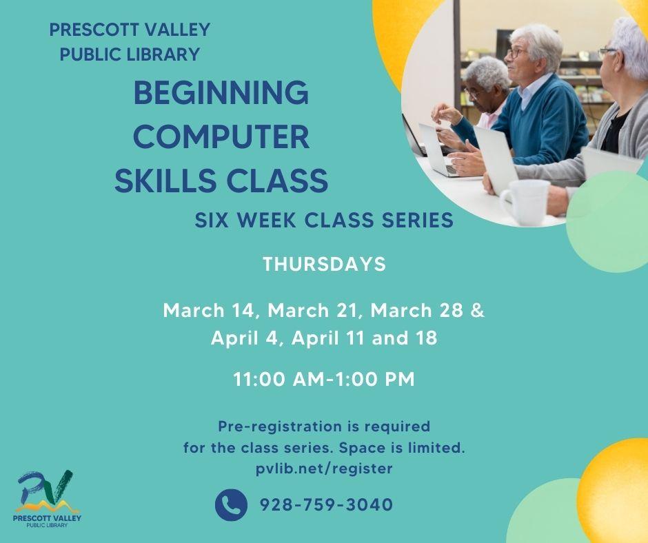 March 14th, Beginning Computer skills class 