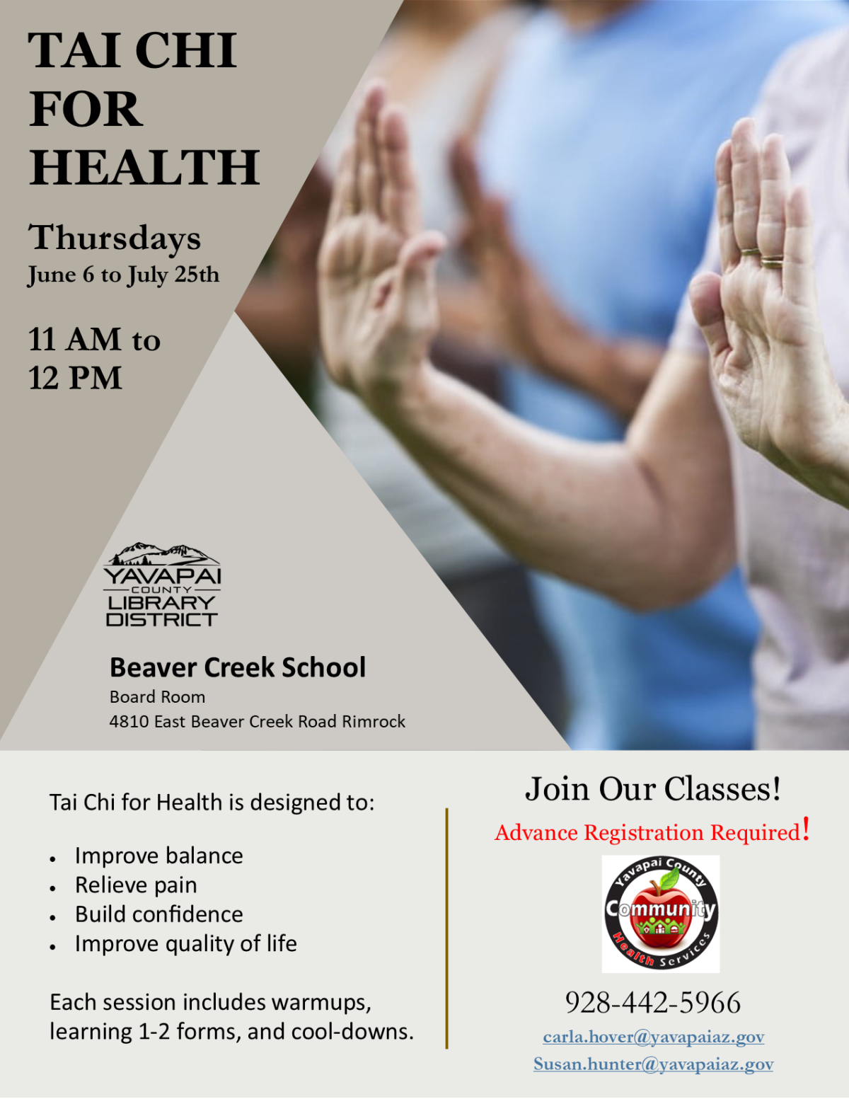 Tai Chi for Health at the Beaver Creek Library 