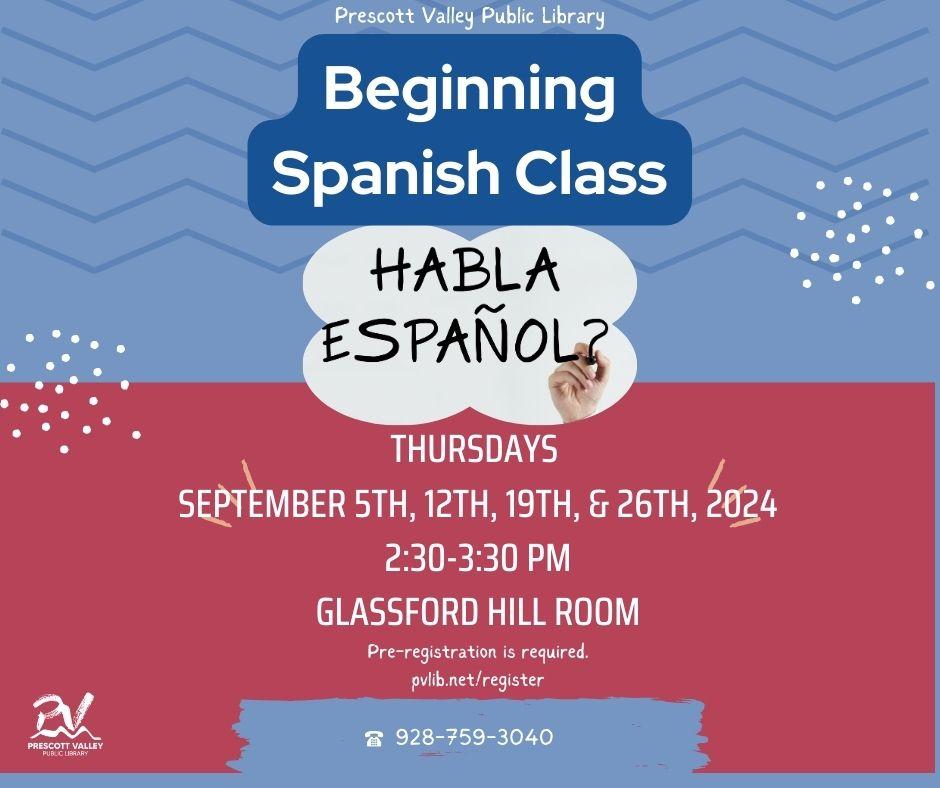 beginning Spanish class on Thursdays