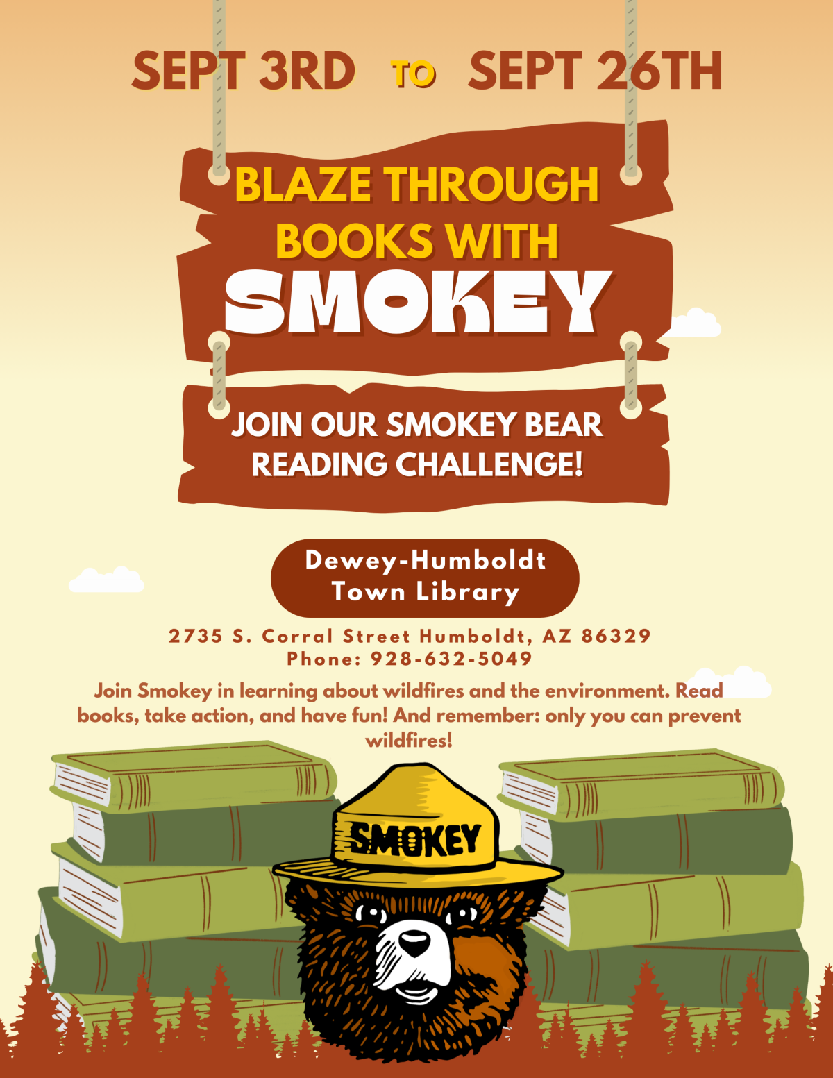 Smokey Bear Reading Challenge at The Dewey-Humboldt Town Library