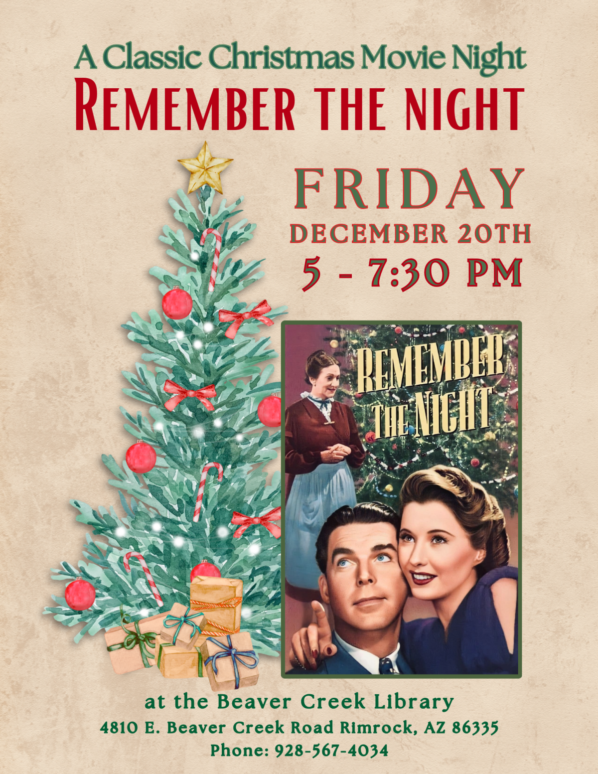 A Classic Christmas Movie Night-Remember the Night (1940)